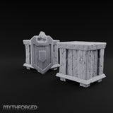 Shield Lid Left Ajar Wooden Storage Crates