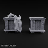 Shield Lid Left Ajar Wooden Storage Crates