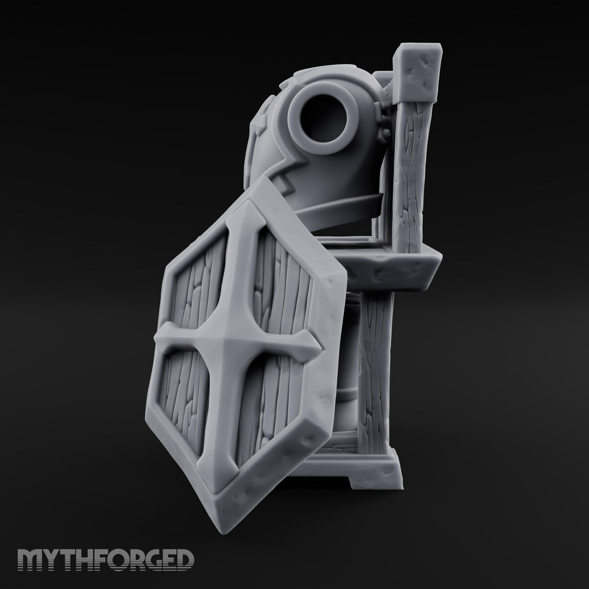 Legs Out, Chest Up Wooden Armour Display Stand