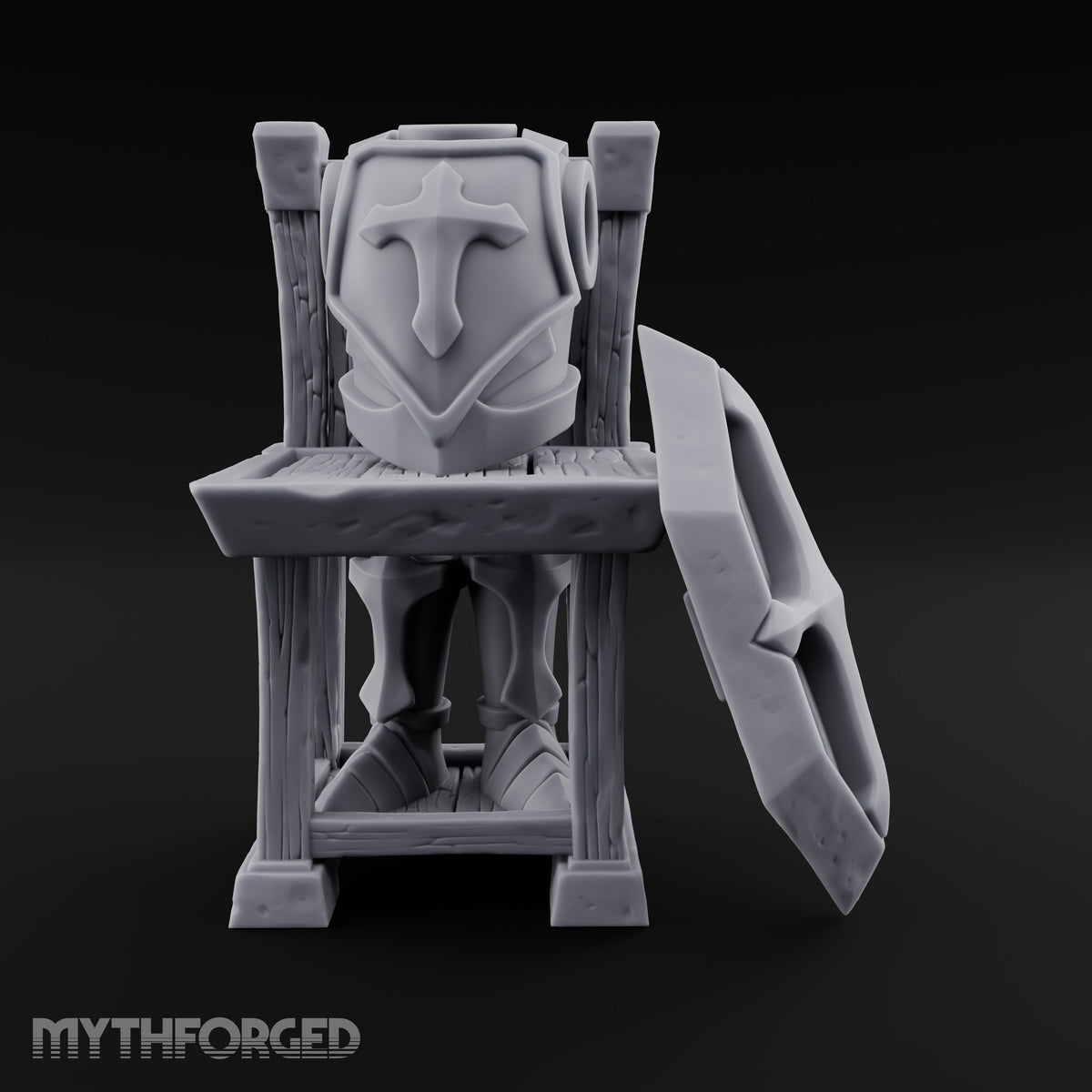Legs Out, Chest Up Wooden Armour Display Stand