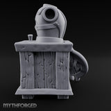 Breastplate Awaiting a Buyer Wooden Crate Armour Display