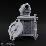 Breastplate Awaiting a Buyer Wooden Crate Armour Display