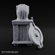 Breastplate Awaiting a Buyer Wooden Crate Armour Display