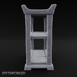 Helms Up, Boots Down Wooden Armour Display Shelf — Empty