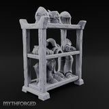Helms Up, Boots Down Wooden Armour Display Shelf — Stocked