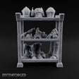 Helms Up, Boots Down Wooden Armour Display Shelf — Stocked
