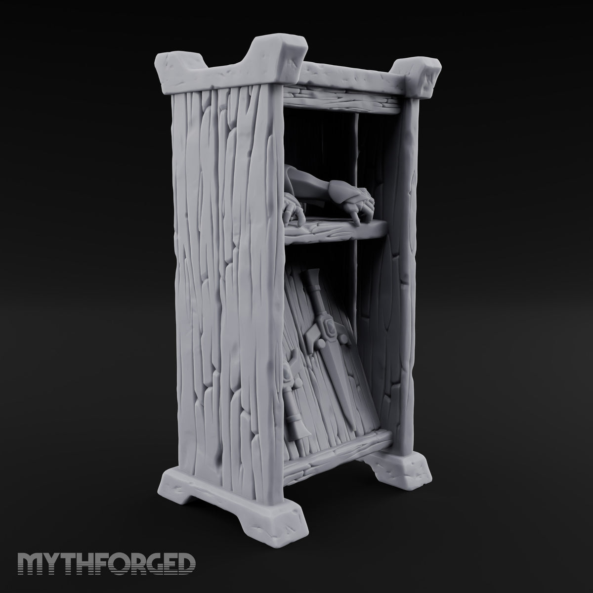Gauntlets Left Out to Dry Wooden Armour Merchant Shelf