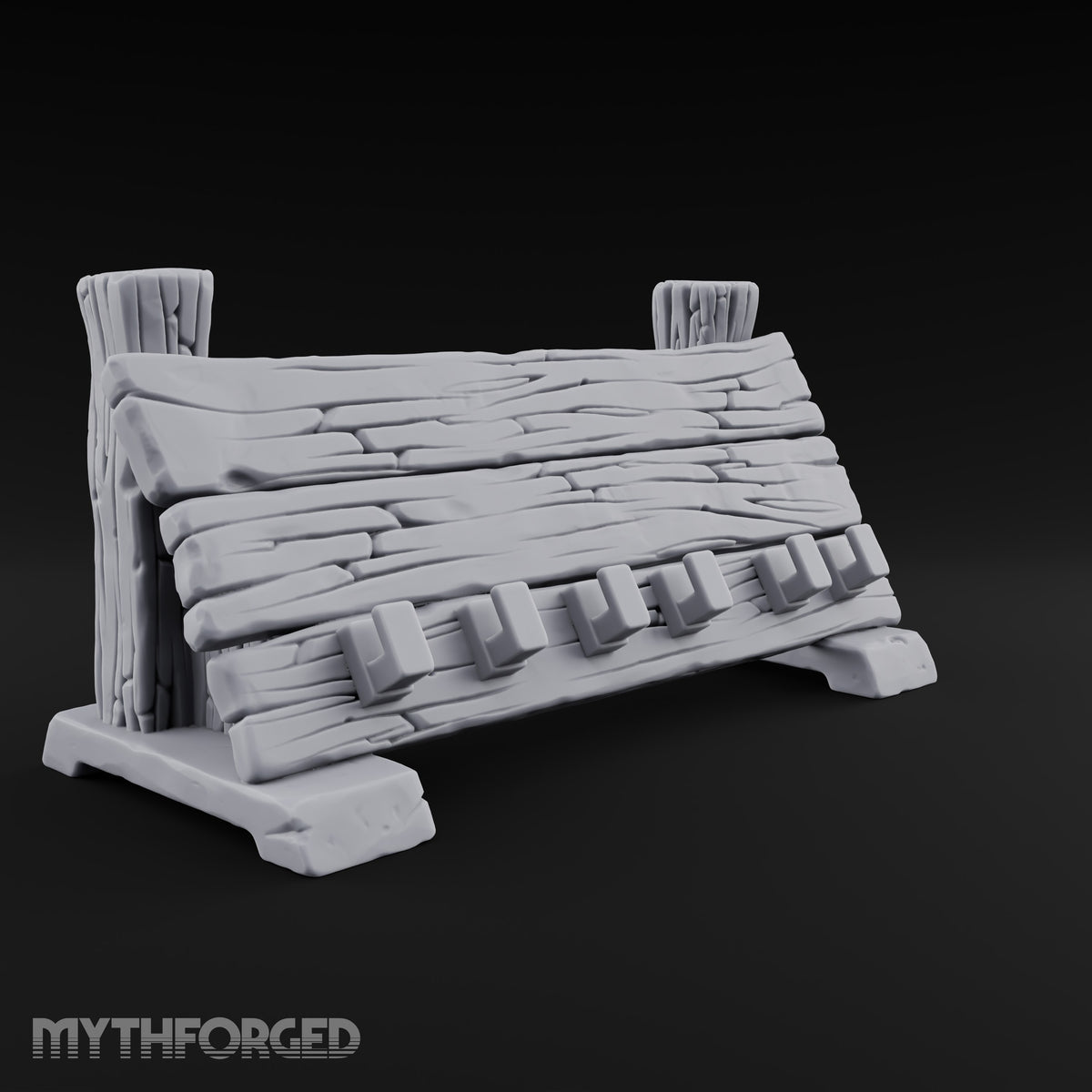 Boss Up, Buyer Beware Wooden Shield Display Rack — Empty