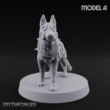 Armour Plated Snarling Trench Combat Dog A Miniature for Dungeons and Dragons, Pathfinder or other TTRPGs