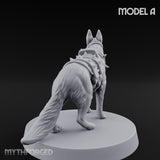 Armour Plated Snarling Trench Combat Dog A Miniature for Dungeons and Dragons, Pathfinder or other TTRPGs