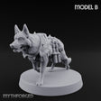 Armour Plated Snarling Trench Combat Dog B Miniature for Dungeons and Dragons, Pathfinder or other TTRPGs