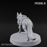 Armour Plated Snarling Trench Combat Dog B Miniature for Dungeons and Dragons, Pathfinder or other TTRPGs