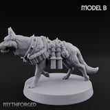 Armour Plated Snarling Trench Combat Dog B Miniature for Dungeons and Dragons, Pathfinder or other TTRPGs