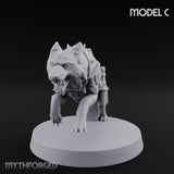 Armour Plated Snarling Trench Combat Dog C Miniature for Dungeons and Dragons, Pathfinder or other TTRPGs