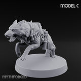 Armour Plated Snarling Trench Combat Dog C Miniature for Dungeons and Dragons, Pathfinder or other TTRPGs