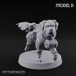 Armour Plated Snarling Trench Combat Dog D Miniature for Dungeons and Dragons, Pathfinder or other TTRPGs