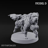 Armour Plated Snarling Trench Combat Dog D Miniature for Dungeons and Dragons, Pathfinder or other TTRPGs