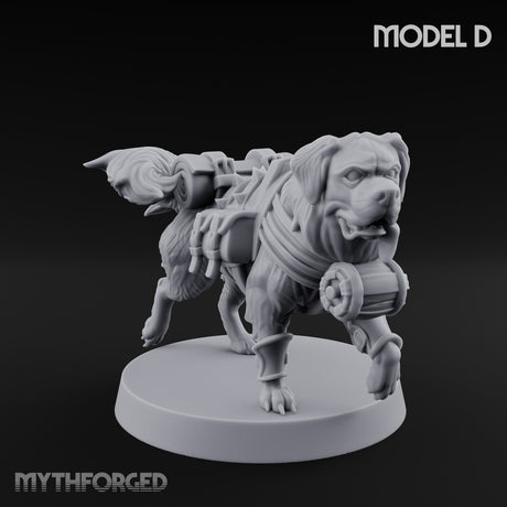 Armour Plated Snarling Trench Combat Dog D Miniature for Dungeons and Dragons, Pathfinder or other TTRPGs