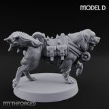 Armour Plated Snarling Trench Combat Dog D Miniature for Dungeons and Dragons, Pathfinder or other TTRPGs