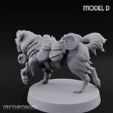 Armour Plated Snarling Trench Combat Dog D Miniature for Dungeons and Dragons, Pathfinder or other TTRPGs