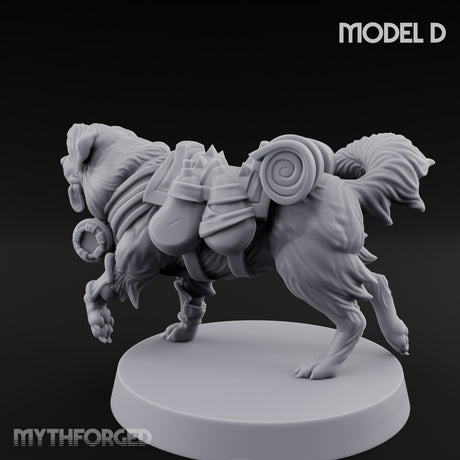 Armour Plated Snarling Trench Combat Dog D Miniature for Dungeons and Dragons, Pathfinder or other TTRPGs