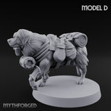 Armour Plated Snarling Trench Combat Dog D Miniature for Dungeons and Dragons, Pathfinder or other TTRPGs