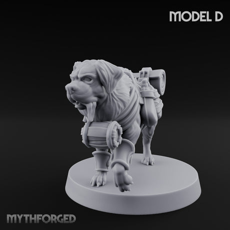 Armour Plated Snarling Trench Combat Dog D Miniature for Dungeons and Dragons, Pathfinder or other TTRPGs