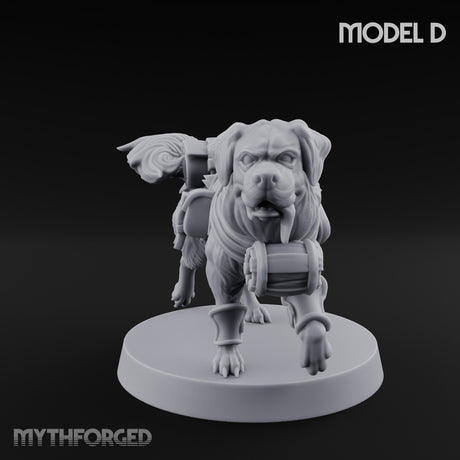 Armour Plated Snarling Trench Combat Dog D Miniature for Dungeons and Dragons, Pathfinder or other TTRPGs