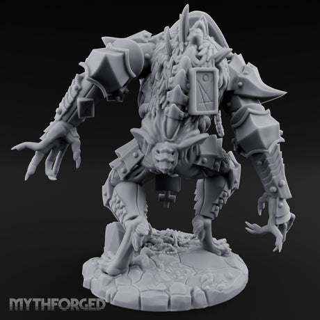 Armoured Claw Swiping Werewolf Brute Miniature for Dungeons and Dragons, Pathfinder or other TTRPGs