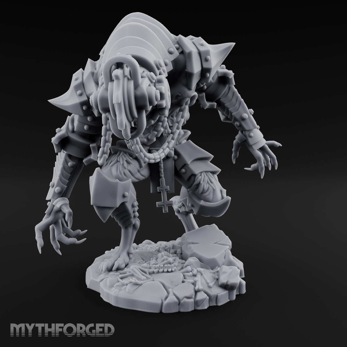 Armoured Claw Swiping Werewolf Brute Miniature for Dungeons and Dragons, Pathfinder or other TTRPGs