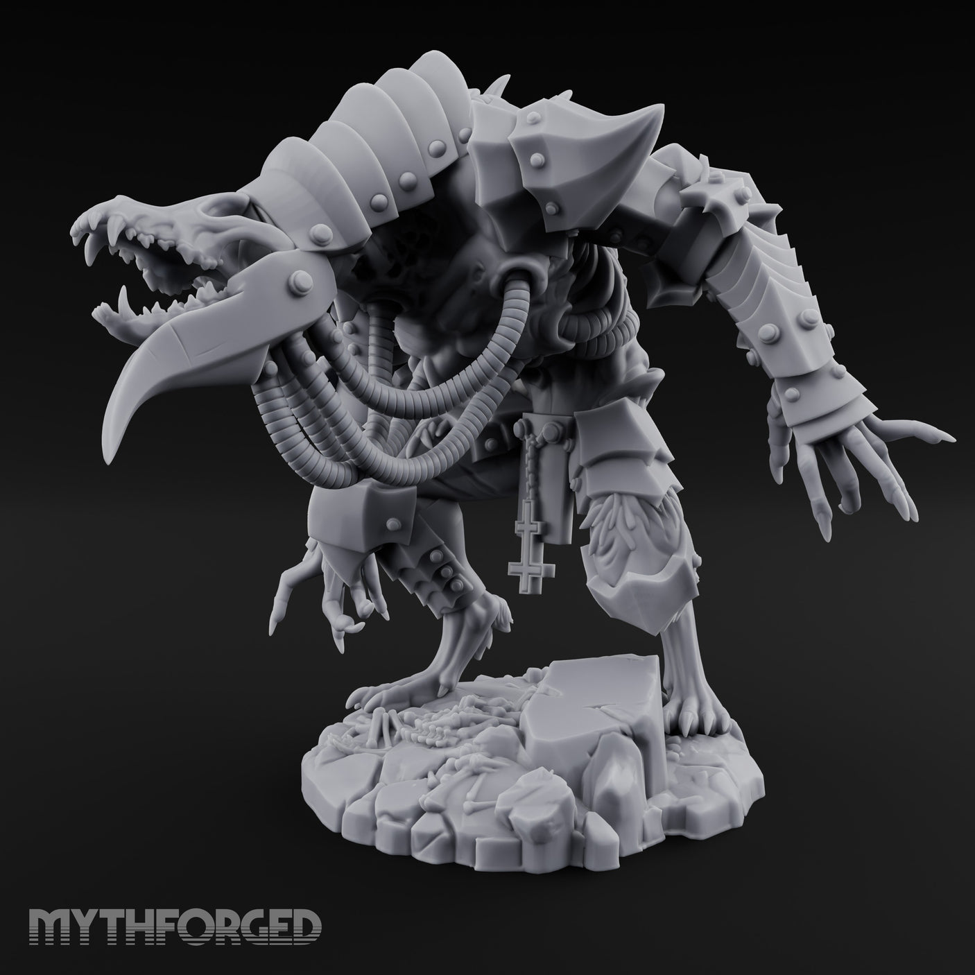 Armoured Claw Swiping Werewolf Brute Miniature for Dungeons and Dragons, Pathfinder or other TTRPGs