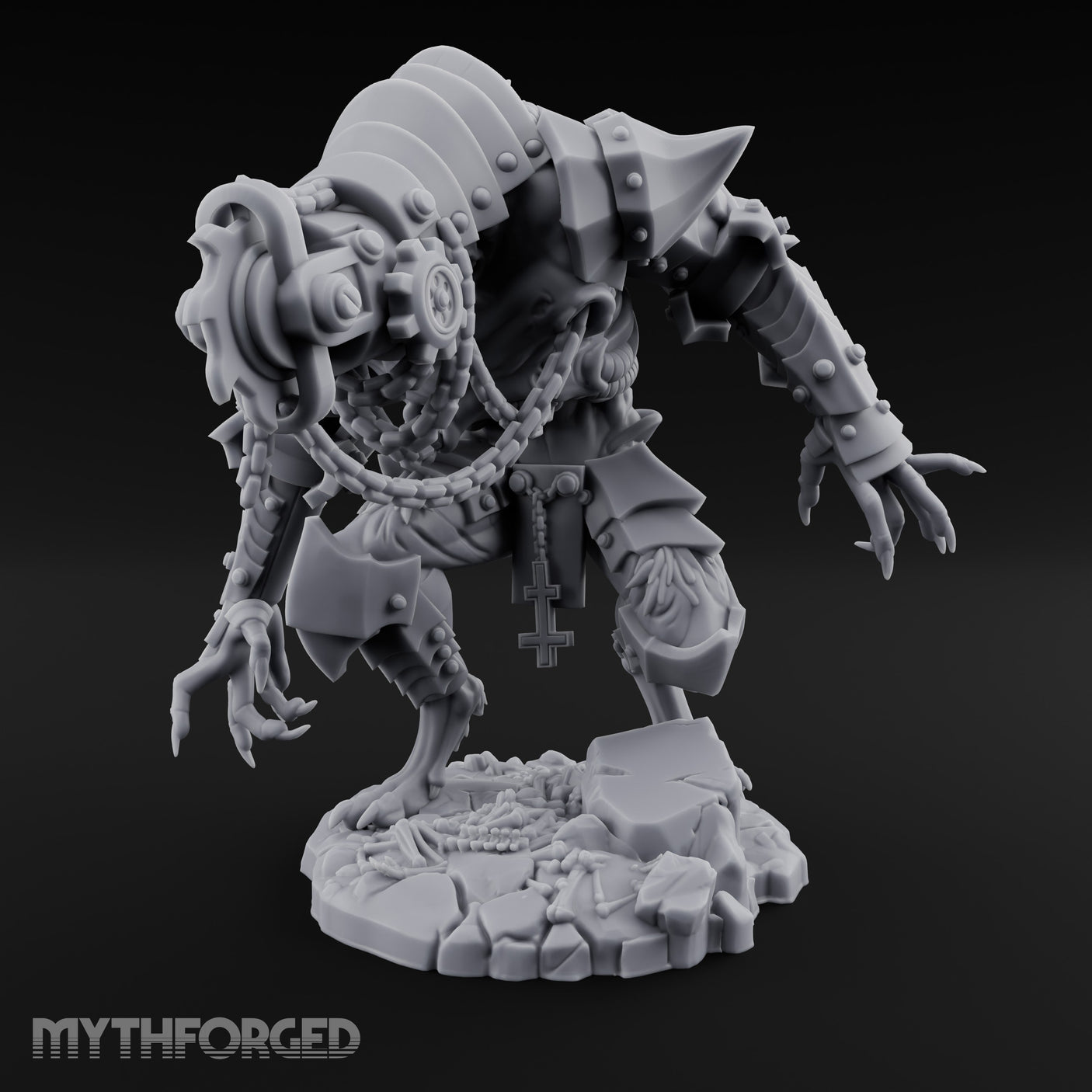 Armoured Claw Swiping Werewolf Brute Miniature for Dungeons and Dragons, Pathfinder or other TTRPGs