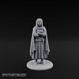 Arms Folding Human Peasant Miniature for Dungeons and Dragons, Pathfinder or other TTRPGs
