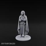 Arms Folding Human Peasant Miniature for Dungeons and Dragons, Pathfinder or other TTRPGs