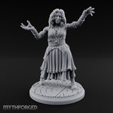 Arms Outstretched Human Witch Miniature for Dungeons and Dragons, Pathfinder or other TTRPGs