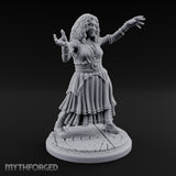 Arms Outstretched Human Witch Miniature for Dungeons and Dragons, Pathfinder or other TTRPGs
