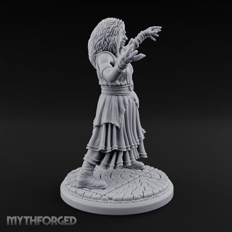 Arms Outstretched Human Witch Miniature for Dungeons and Dragons, Pathfinder or other TTRPGs