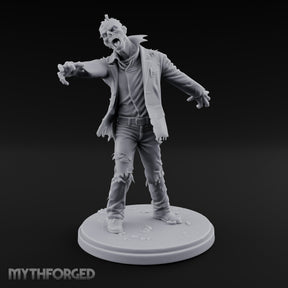 Arms Outstretched Lurching Zombie Civilian Miniature for Dungeons and Dragons, Pathfinder or other TTRPGs