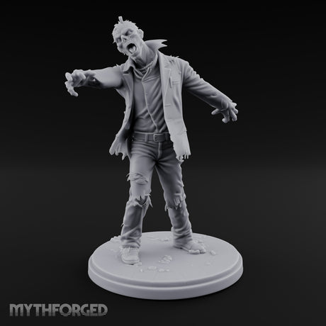 Arms Outstretched Lurching Zombie Civilian Miniature for Dungeons and Dragons, Pathfinder or other TTRPGs