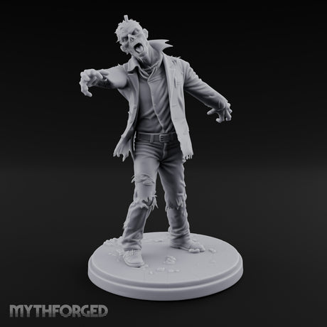 Arms Outstretched Lurching Zombie Civilian Miniature for Dungeons and Dragons, Pathfinder or other TTRPGs