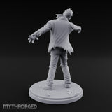 Arms Outstretched Lurching Zombie Civilian Miniature for Dungeons and Dragons, Pathfinder or other TTRPGs