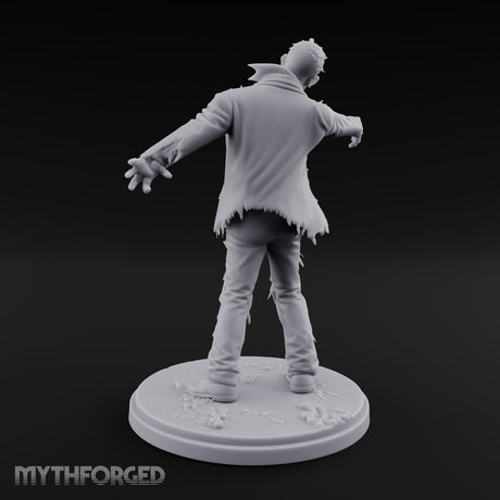 Arms Outstretched Lurching Zombie Civilian Miniature for Dungeons and Dragons, Pathfinder or other TTRPGs