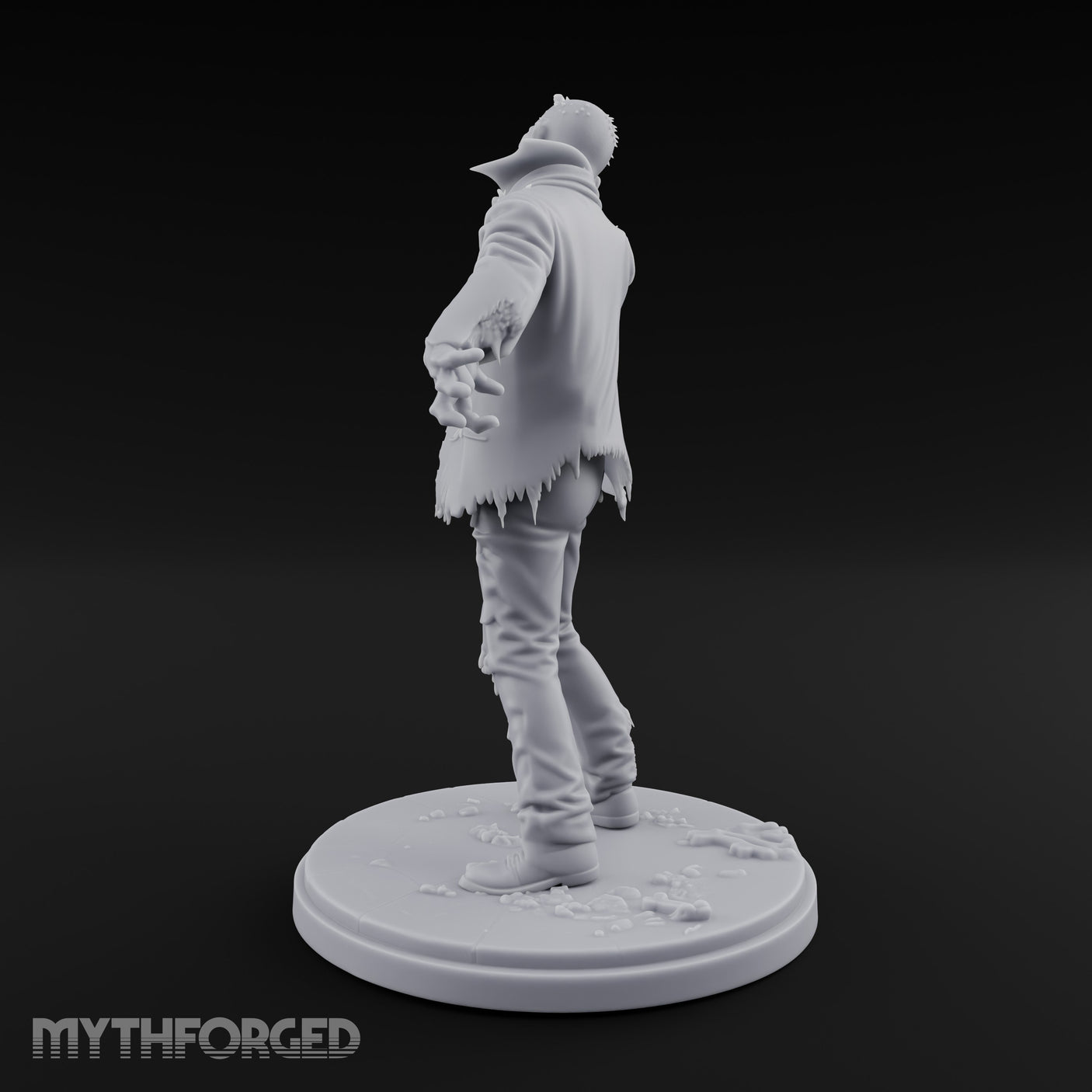 Arms Outstretched Lurching Zombie Civilian Miniature for Dungeons and Dragons, Pathfinder or other TTRPGs
