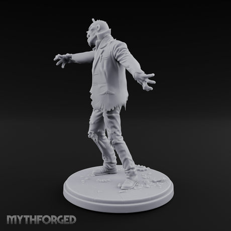 Arms Outstretched Lurching Zombie Civilian Miniature for Dungeons and Dragons, Pathfinder or other TTRPGs