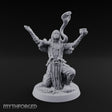 Arms Raised Offering Head Cultist Miniature for Dungeons and Dragons, Pathfinder or other TTRPGs