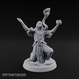 Arms Raised Offering Head Cultist Miniature for Dungeons and Dragons, Pathfinder or other TTRPGs