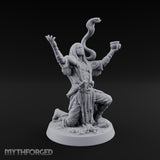 Arms Raised Offering Head Cultist Miniature for Dungeons and Dragons, Pathfinder or other TTRPGs
