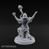 Arms Raised Offering Head Cultist Miniature for Dungeons and Dragons, Pathfinder or other TTRPGs