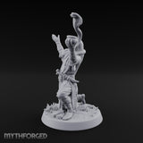 Arms Raised Offering Head Cultist Miniature for Dungeons and Dragons, Pathfinder or other TTRPGs