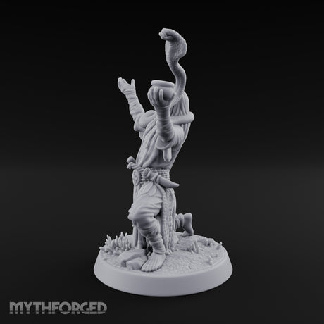 Arms Raised Offering Head Cultist Miniature for Dungeons and Dragons, Pathfinder or other TTRPGs